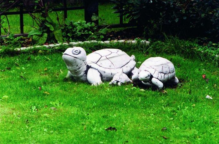 Garten Dekoration Schildkröte Terrasse Stein Figuren Figur Deko Statue Skulptur