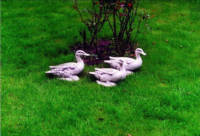 Garten Dekoration Ente Terrasse Stein Figuren Figur Statue Skulptur Vogel 21cm