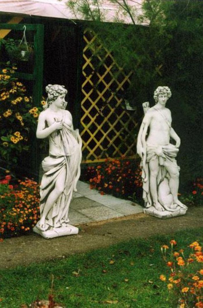 Römische Figur Statue Grabstein Figuren Statuen Skulptur Skulpturen Garten 140cm