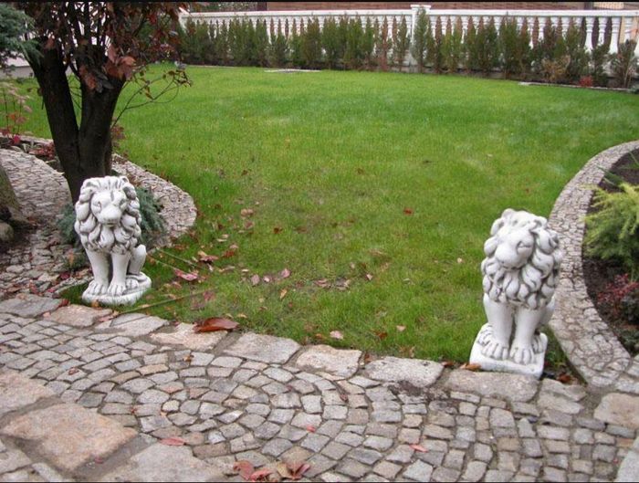 Garten Dekoration Löwe Statue Skulptur Figuren Skulpturen Designer Figur 251 Neu