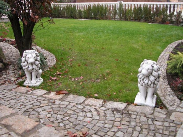 Garten Dekoration Löwe Statue Skulptur Figuren Skulpturen Designer Figur 252 Neu
