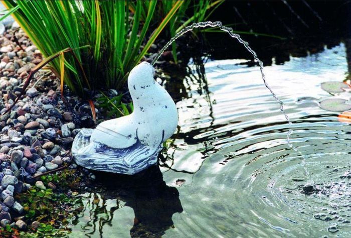 Gartenfigur Figur "Fontaine" 32cm Teichfigur Statue Steinguss Gartendeko Neu 270