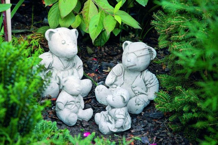 Garten Dekoration Bär Terrasse Stein Figuren Figur Deko Statue Skulptur 488 Neu