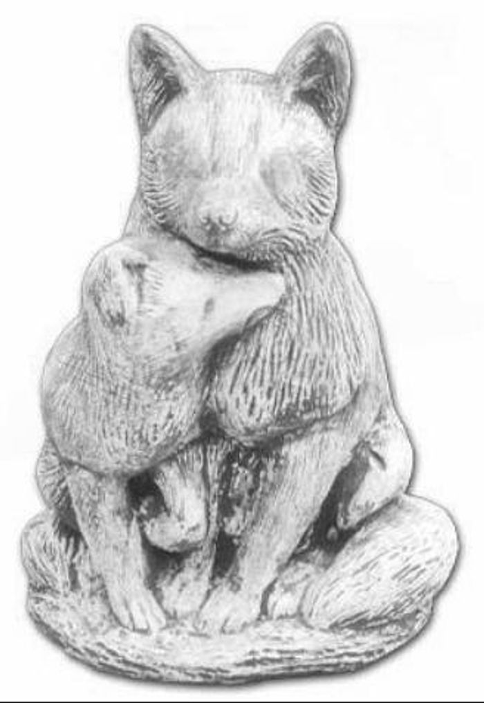 Garten Deko Katze Statue Skulptur Figuren Skulpturen Designer Figur Statuen 504