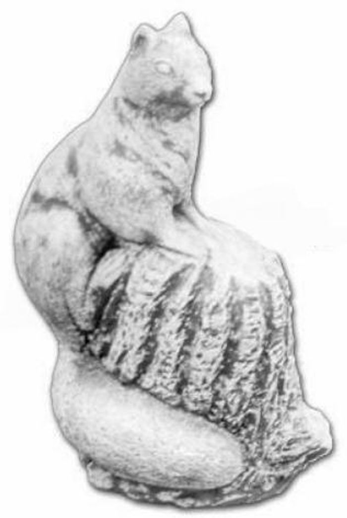 Garten Dekoration Eichhörnchen Terrasse Stein Figuren Figur Statue Skulptur 515