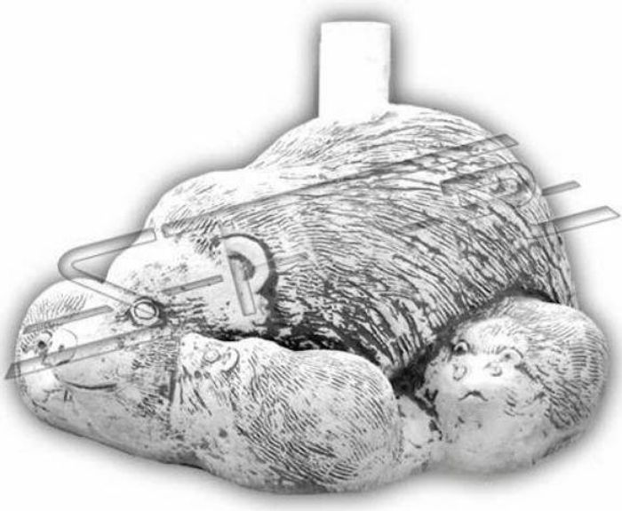 Schirm Beschwerer Sonnenschirm Sockel Fuß Igel Figur Garten Dekoration Statue