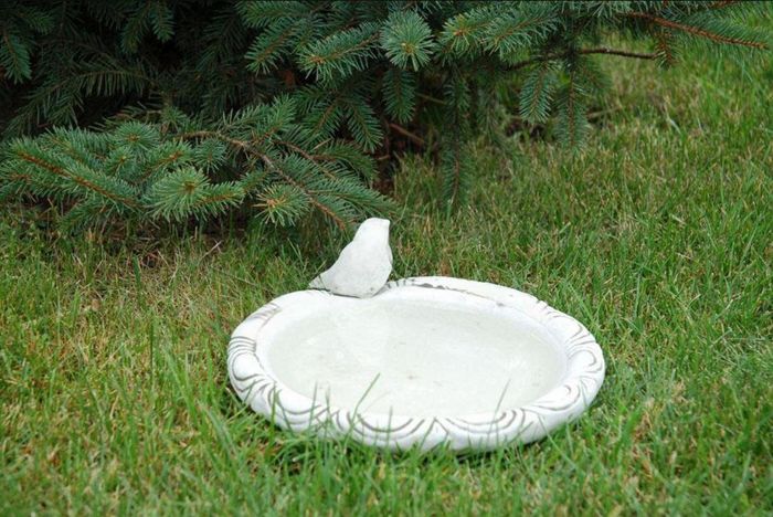 Vogel Tränke Skulptur Design Figur Statue Garten Figuren Statuen Skulpturen 583