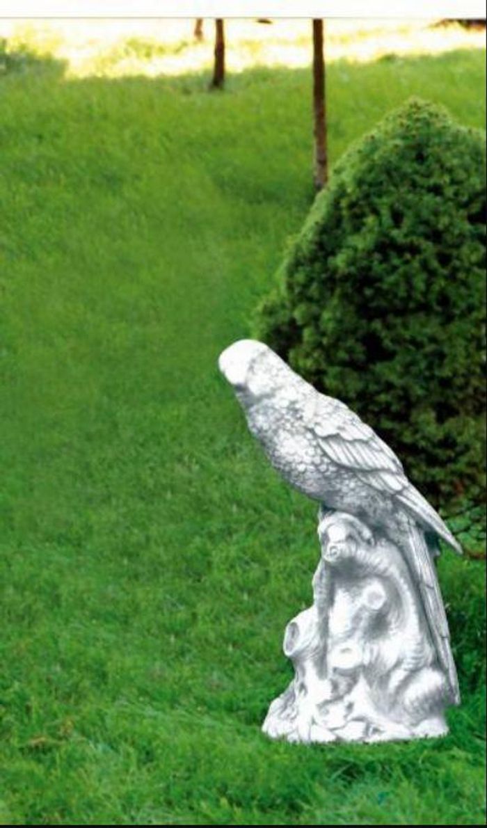 Garten Dekoration Papagei Terrasse Stein Figuren Figur Statue Skulptur S103025