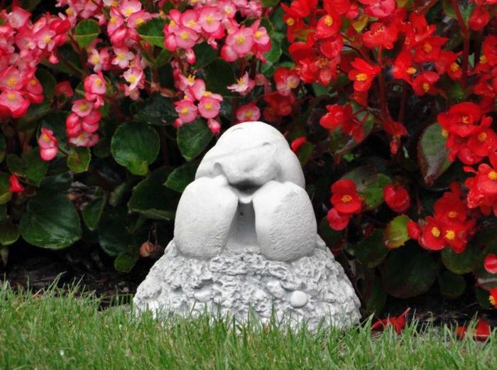 Garten Dekoration Maulwurf Terrasse Stein Figuren Figur Deko Statue Skulptur Neu