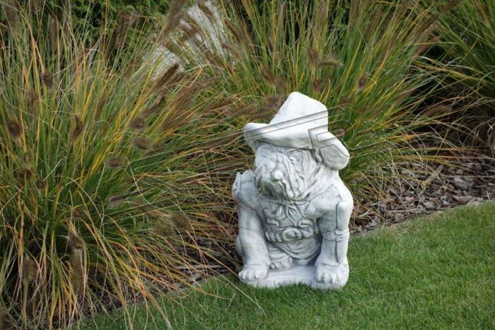 Garten Dekoration Hund Terrasse Stein Figuren Figur Deko Statue Skulptur S103029