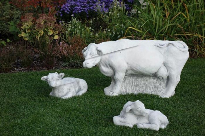 Garten Dekoration KalbTerrasse Stein Figuren Figur Deko Statue Skulptur S103032