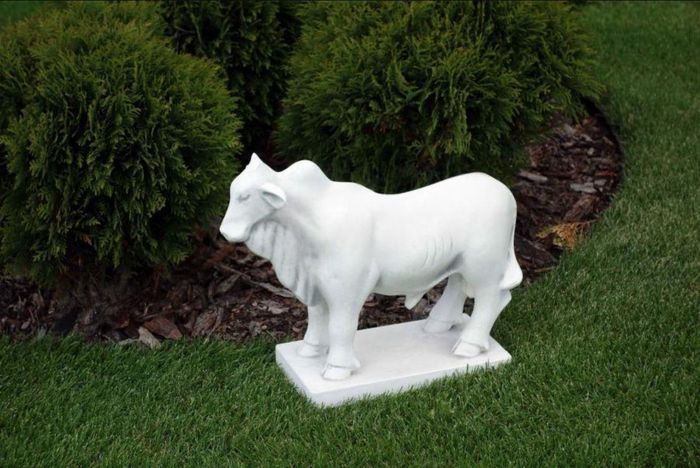Garten Dekoration Steinbock Terrasse Stein Figuren Figur Deko Statue Skulptur
