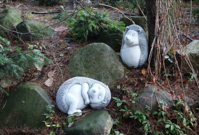 Garten Dekoration Igel Terrasse Stein Figuren Figur Deko Statue Skulptur S103057