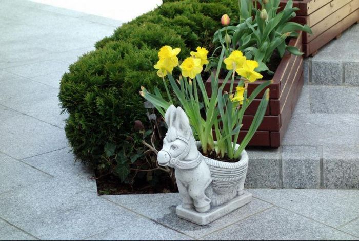 Blumenkorb Blumen Vase Gefäss Garten Terrasse Dekoration Statue Figuren S103059