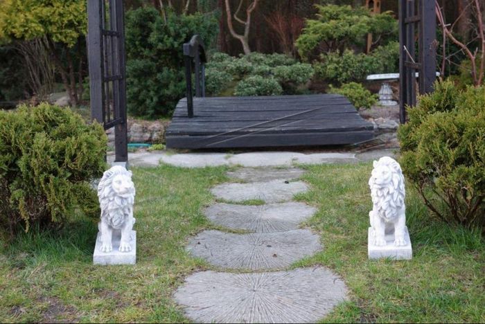 Löwe Gartenfigur Terrassen Garten Skulptur Figuren Skulpturen Statuen S103060