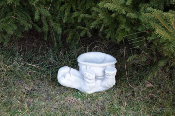 Blumenkorb Blumen Vase Gefäss Garten Terrasse Dekoration Statue Figuren S103098