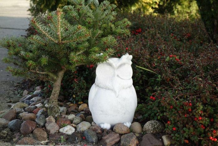 Garten Dekoration Eule Terrasse Stein Figuren Figur Deko Statue Skulptur S103110