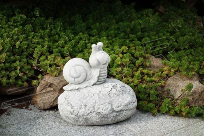 Schild Welcome Schnecke Willkommens Schilder Garten Figur Statue Figuren S103114