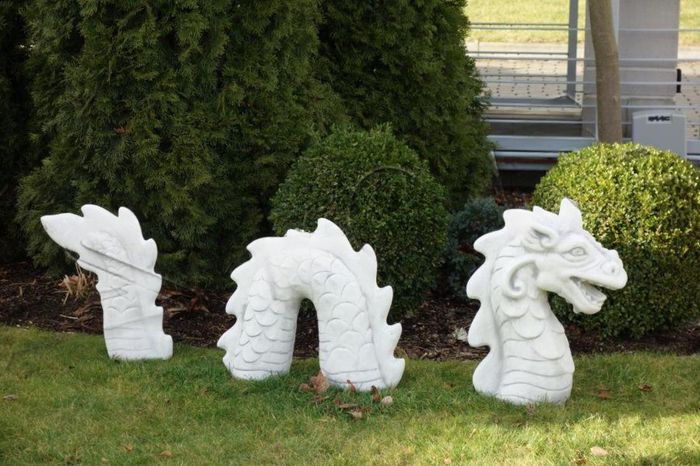 Figur Schlange Drachen Garten Statue Skulptur Skulpturen Figuren Statuen Deko