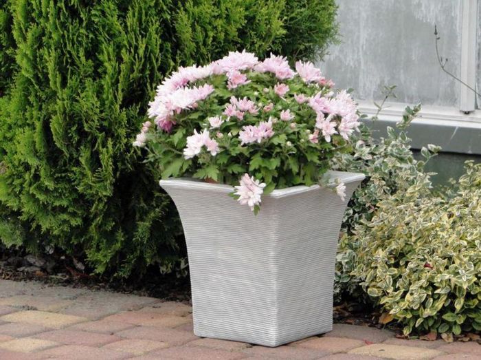 Blumenkorb Blumen Vase Gefäss Garten Terrasse Dekoration Statue Figuren S204053
