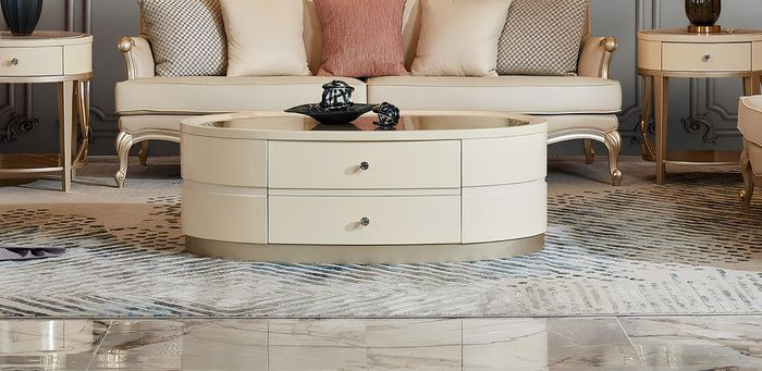 Couchtisch Tisch Oval Luxus Design Tische Kaffee Beistelltische Wohnzimmer Ovale