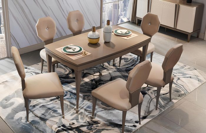 Stuhl Set 6x Stühle Polster Garnitur Küchen Wohnzimmer Esszimmer Set Designer