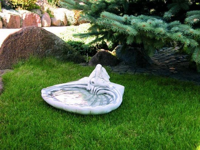 Vogel Tränke Skulptur Design Figur Statue Garten Figuren Statuen Skulpturen 329