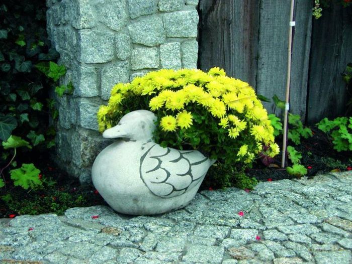 Blumenkübel Pflanz Kübel Dekoration Figur Blumentöpfe Garten Vasen Ente 572