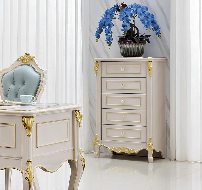 Kommode Sideboard Kommoden Sideboards 5 Schubladen Hochschrank Schrank Echtholz