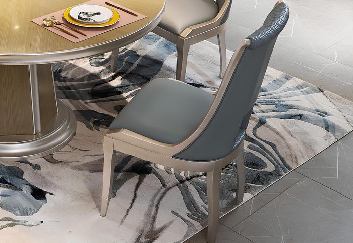 Luxus Stuhl Esszimmer Polster Stühle Sessel Fernseh Echtholz Sitz Lehnstuhl Neu