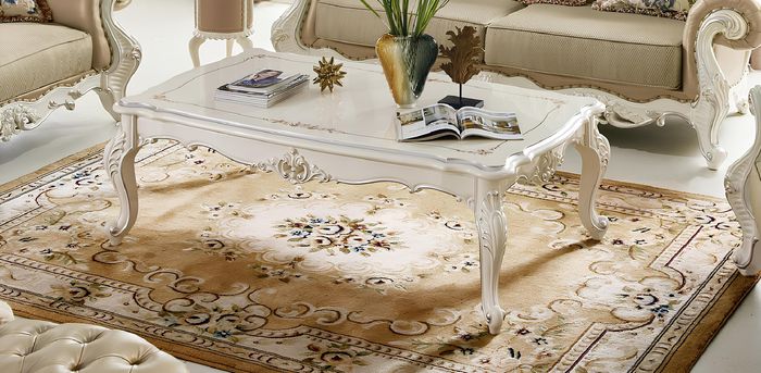 Couchtisch Tisch Echtholz Wohnzimmertisch Holz Tische Beistell Sofa Barock