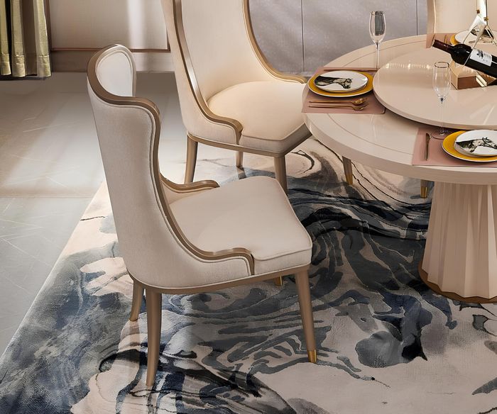 Stuhl Ess Zimmer Polster Stühle Sessel Fernseh Lounge Textil Sitz 1x Lehnstuhl