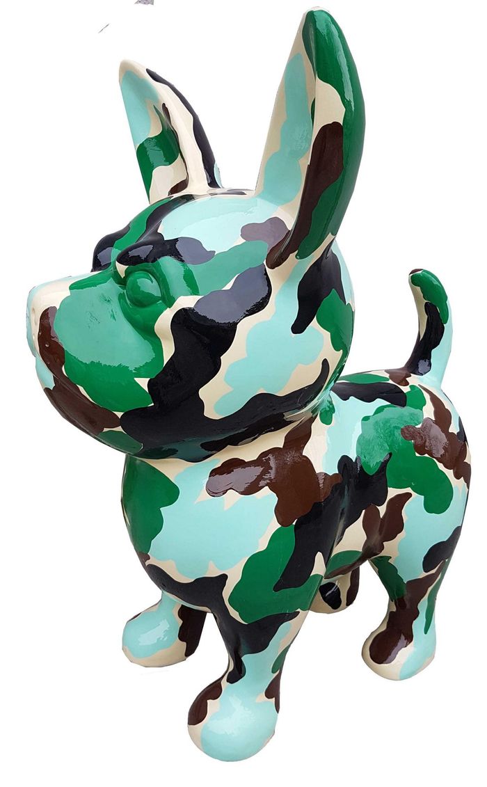 Moderne Dekoration Haus Garten Deko Figur Statue Skulptur Abstrakt 91 cm Hund