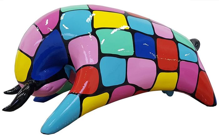 Moderne Dekoration Haus Garten Deko Figur Statue Skulptur Abstrakt 50 cm Stier