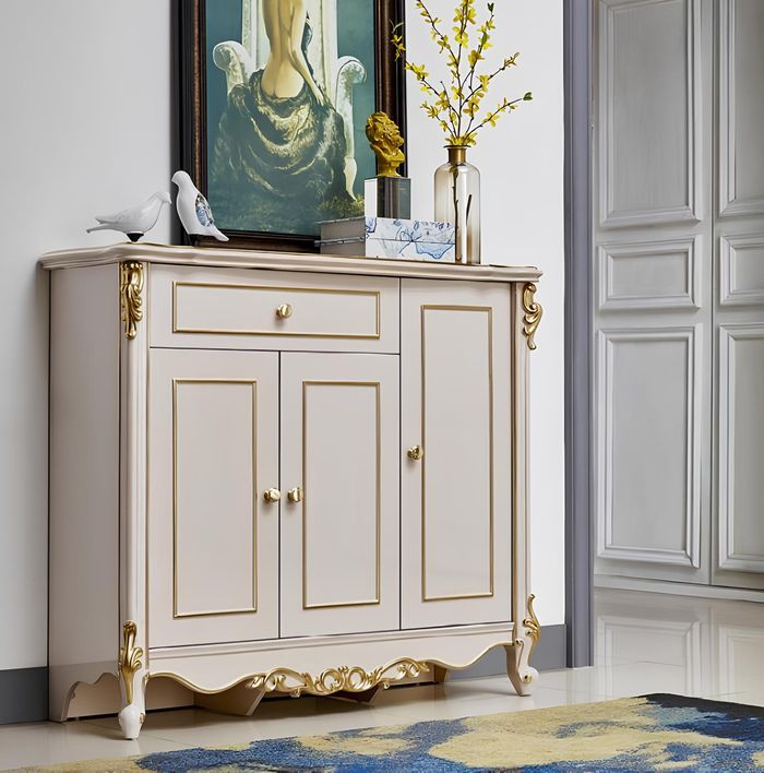 Klassische Kommode Schublade Kommoden Echtholz Sideboard Holz Schränke Regal Neu