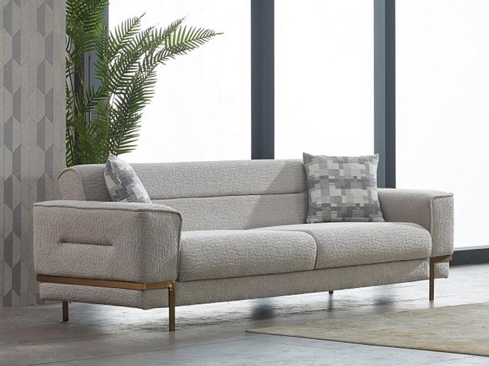 Luxus Couch Dreisitzer Sofa Sofas 3-Sitzer Couchen Polster Design Beige Lounge
