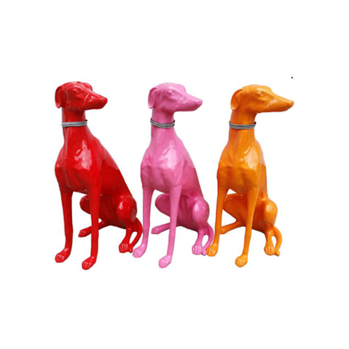Moderne Skulptur Abstrakte Dekoration Figur Statuen Deko Hund Windhund Statue