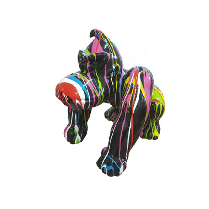 Modern Skulptur Gorilla aus Kunststoff Dekorative Figur Garten 70cm Statuen Neu