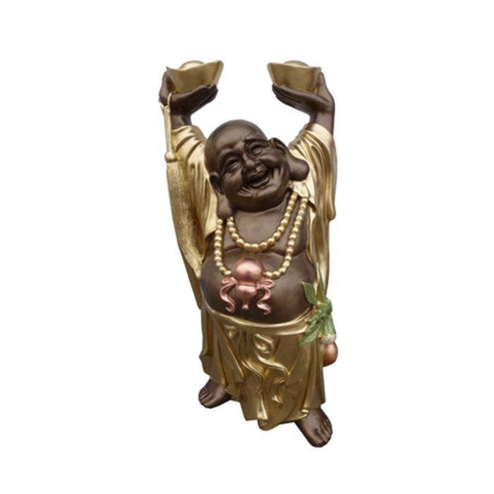 Glücks Buddha Deko Figur Statue Skulptur 88 cm Figuren Statuen Skulpturen (B74)