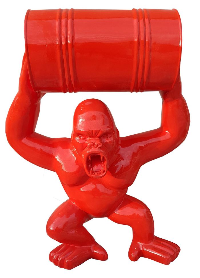 Moderne Dekoration Haus Garten Deko Figur Statue Skulptur Abstrakt Gorilla 100cm