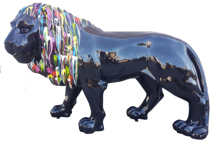 Löwe Figur Statue Design Skulptur Dekoration 140 cm Außen Abstrakt Garten Deko