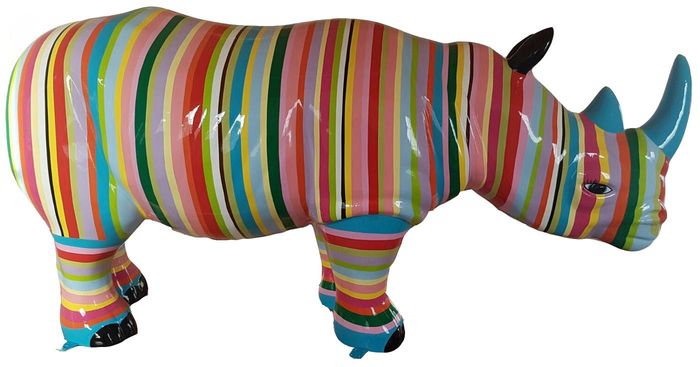 Bunte Figur Statue Design Skulptur Dekoration 175 cm Außen Abstrakt Garten Deko
