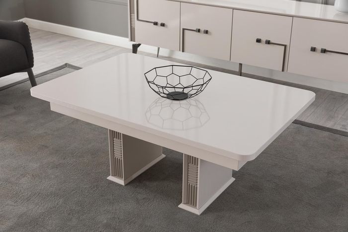 Weißer Couchtisch Wohnzimmer Holztische Luxus Möbel Designer Tische