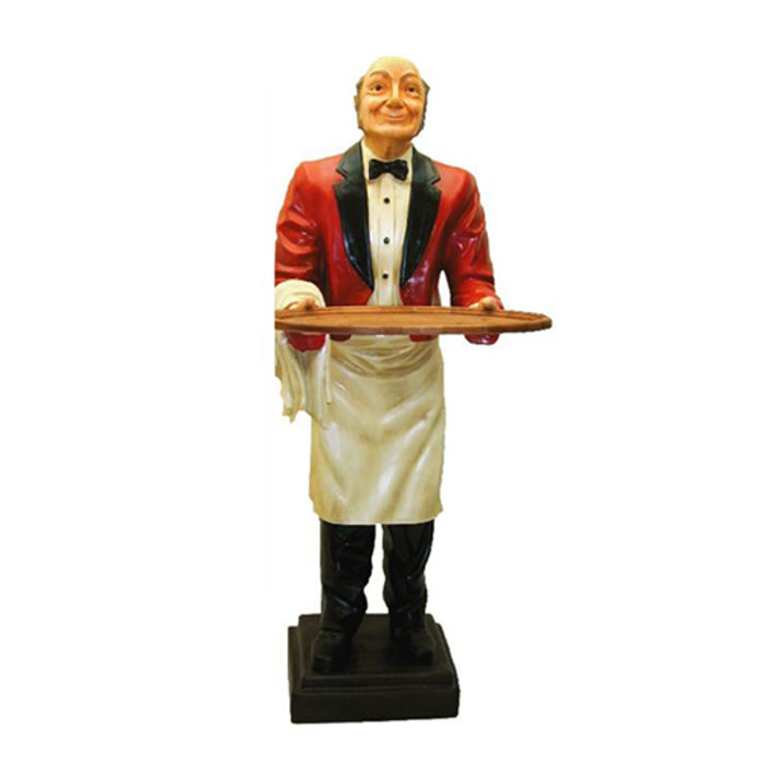 Butler Figur Statue Figuren Statuen Skulptur Restaurant Hotel 180cm Ablage Neu