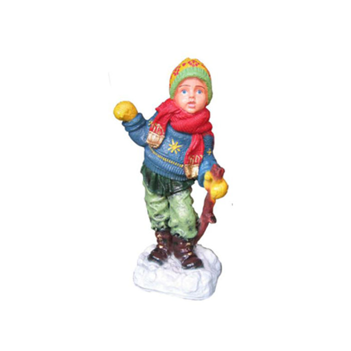 Junge Schnee Winter Figur Statue Deko Figuren Dekoration Garten Skulptur 79cm
