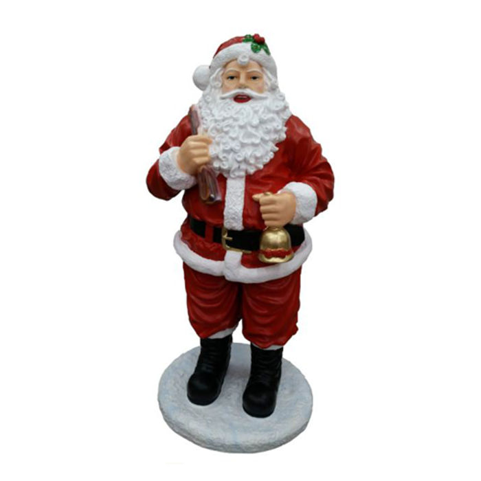 Weihnachtsmann Figur Statue Aussenleuchte Dekoration Nikolaus Skulptur 130cm Neu