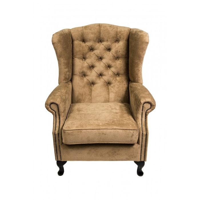 Ohrensessel Sessel Fernseh Stuhl Polster Sofa 1 Sitzer Relax Chesterfield Club