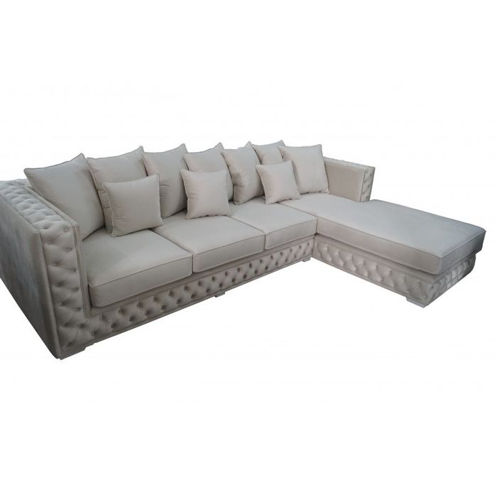 Chesterfield Design Sofa Eckcouch Polster Sitz Eckgarnitur Moderne Textil Sofas