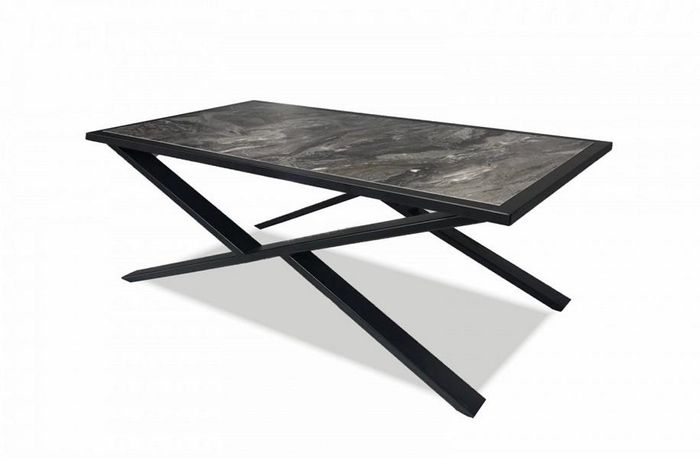 Couchtisch Beistelltisch Marmoroptik Metallgestell Industrial Design