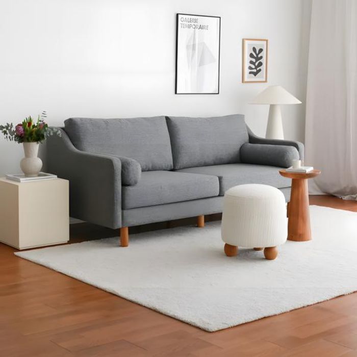 Stoffsofa Sofa Dreisitzer Couch Polstersofa Design 3 Sitzer New Grau